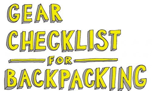 Gear checklist for backpacking