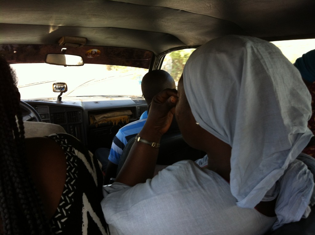 Crammed into a Taxi in Dakar, Senegal