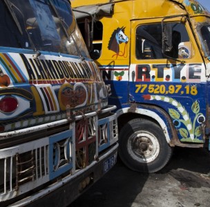 The rapides, or mini-buses in Dakar, Senegal