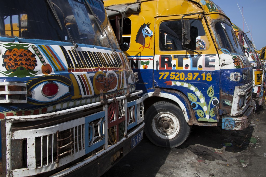 The rapides, or mini-buses in Dakar, Senegal