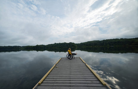 wheelchair_web wheelchair outdoors lake